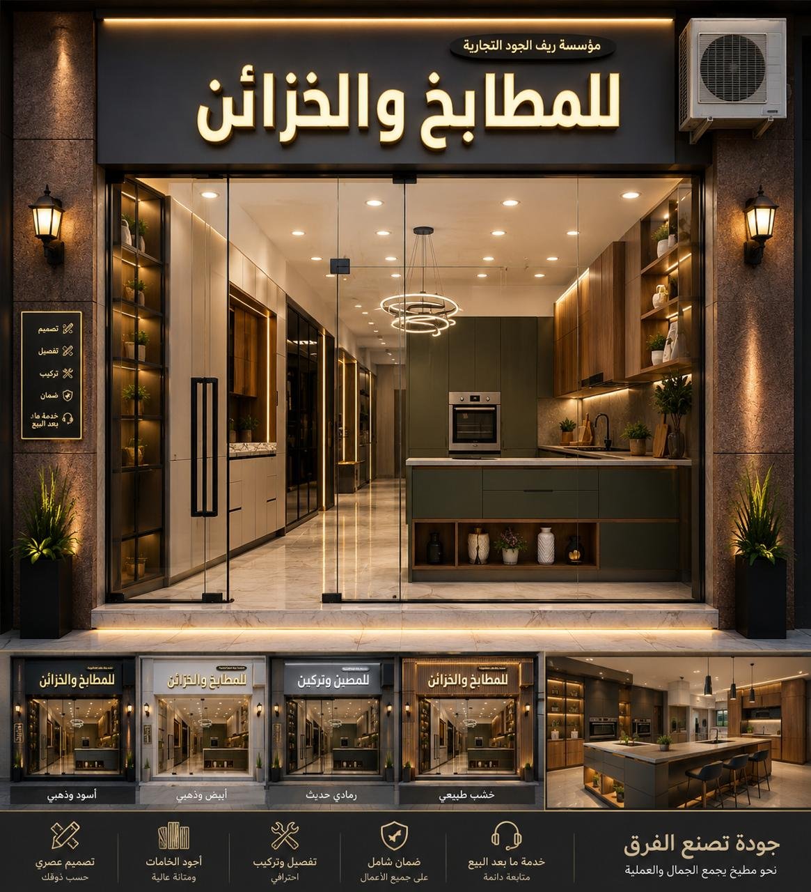 تصميم وتنفيذ مطابخ خشبية فاخرة - ريف الجود